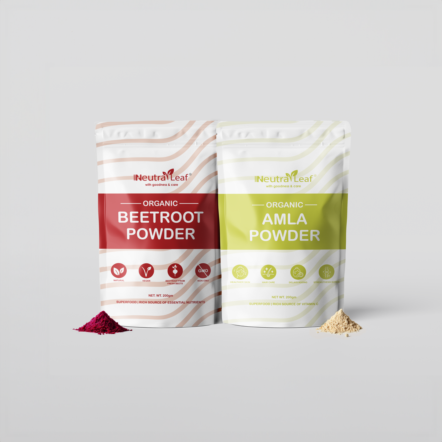 NeutraLeaf Daily Glow Bundle :- Amla Powder | Beetroot Powder | Hair Enhances Muscle Strength| Boosts Energy | Blood Pressure Management