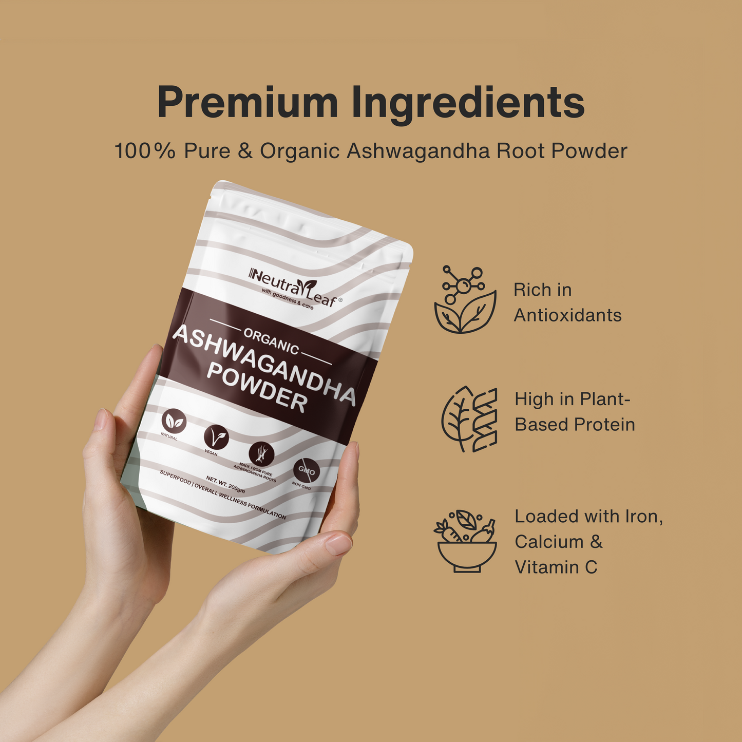 Neutraleaf Ashwagandha Powder – The Ultimate Superfood for Stress Relief, Strength, and Vitality