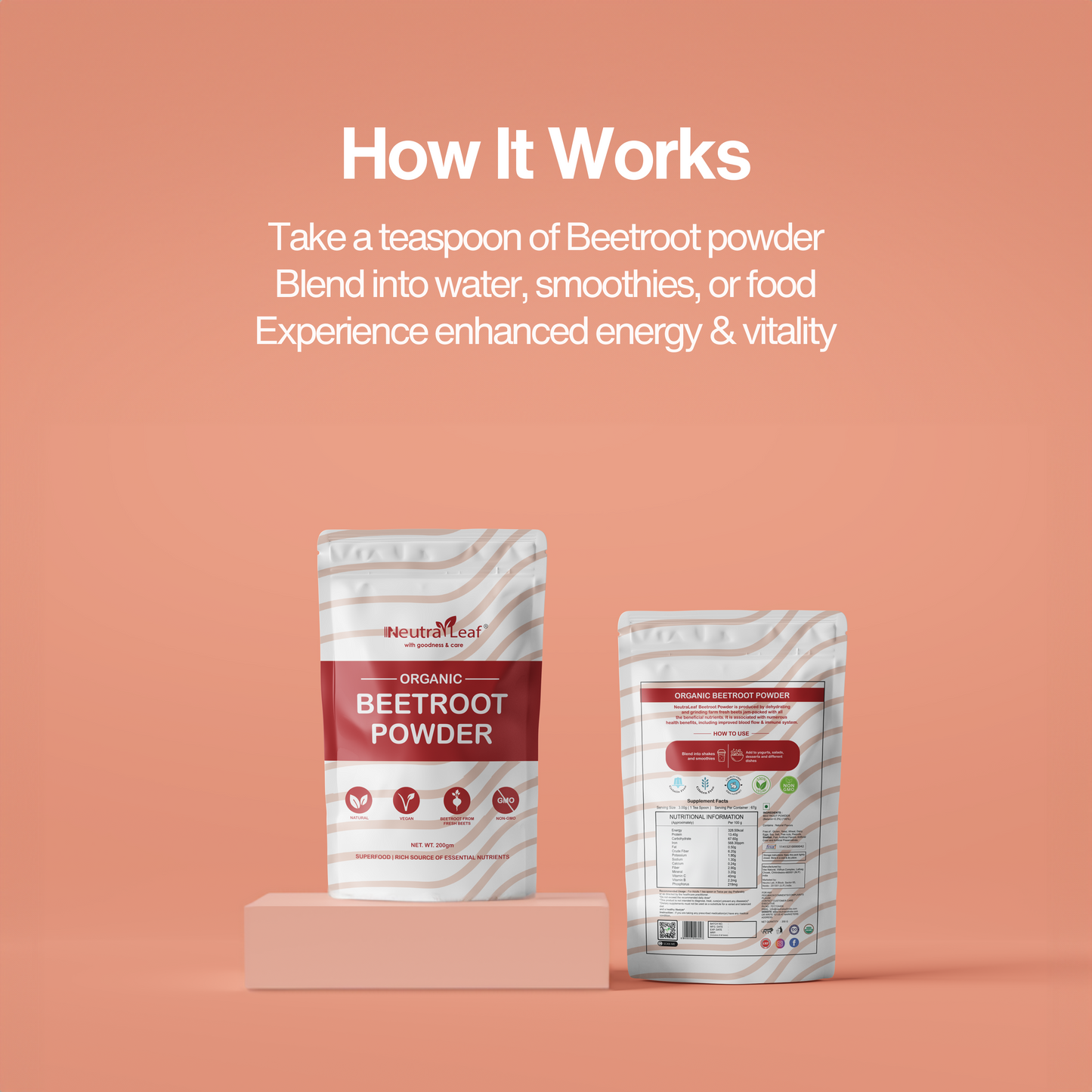 Neutraleaf Beetroot Powder – The Natural Superfood for Radiant Skin, Stronger Hair, and More Energy