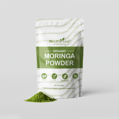 NeutraLeaf Organic Moringa Powder | Immunity Booster| Improves Digestion & Weight Management | Good for Hair & Skin| Protein Rich