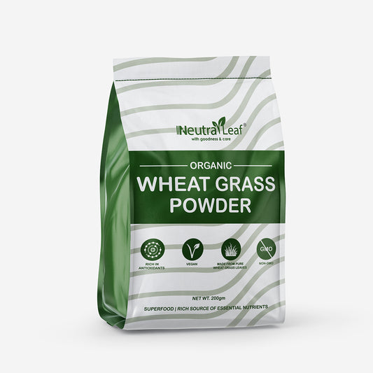 NeutraLeaf Organic Wheat Grass Powder | Healthy Metabolism |  Energy |  Detox |  Immunity Booster | Skin Health
