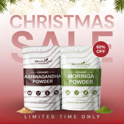 Stress Buster Combo- Ashwagandha Powder 200gm and Moringa Powder 500gm