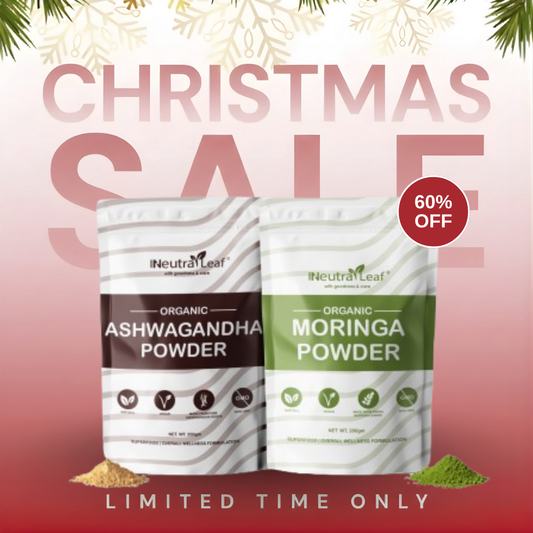 Stress Buster Combo- Ashwagandha Powder 200gm and Moringa Powder 500gm
