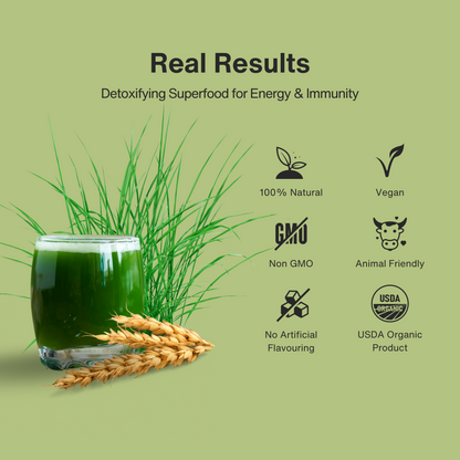 NeutraLeaf Organic Wheat Grass Powder | Healthy Metabolism |  Energy |  Detox |  Immunity Booster | Skin Health