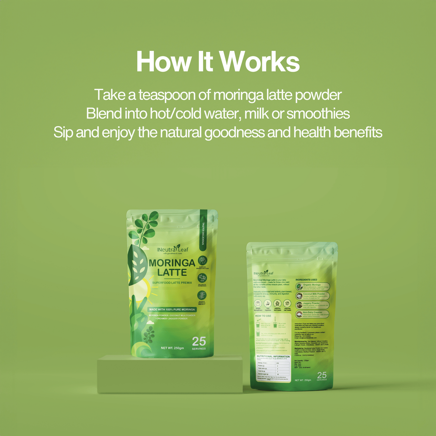 Golden Green Wellness Pack - Moringa Latte + Curcumin Latte – power pair for everyday immunity, energy & balance