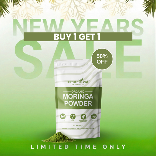 NeutraLeaf Organic Moringa Powder | Immunity Booster| Improves Digestion & Weight Management | Good for Hair & Skin| Protein Rich