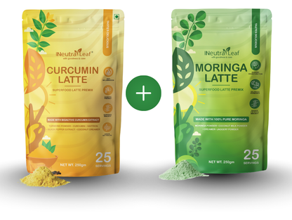 Golden Green Wellness Pack - Moringa Latte + Curcumin Latte – power pair for everyday immunity, energy & balance