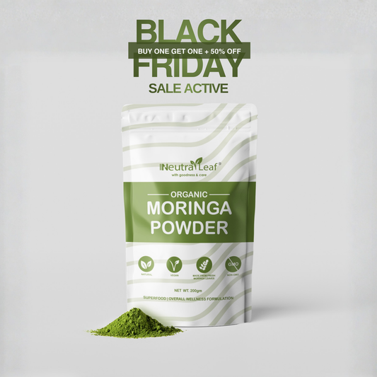 NeutraLeaf Organic Moringa Powder | Immunity Booster| Improves Digestion & Weight Management | Good for Hair & Skin| Protein Rich