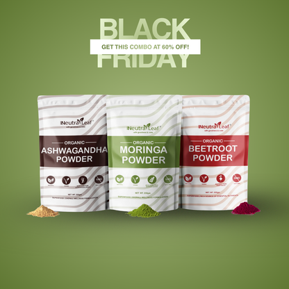 NeutraLeaf Holistic Trio Pack - Clears Skin| Boosts Energy | Supports Digestion | Blood Pressure Management | Nature's Multi-Vitamin