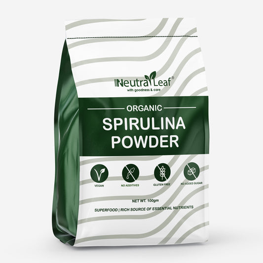 NeutraLeaf Organic Spirulina Powder 100gm | Weight Management & Immunity Booster | Helps In Healthy Heart