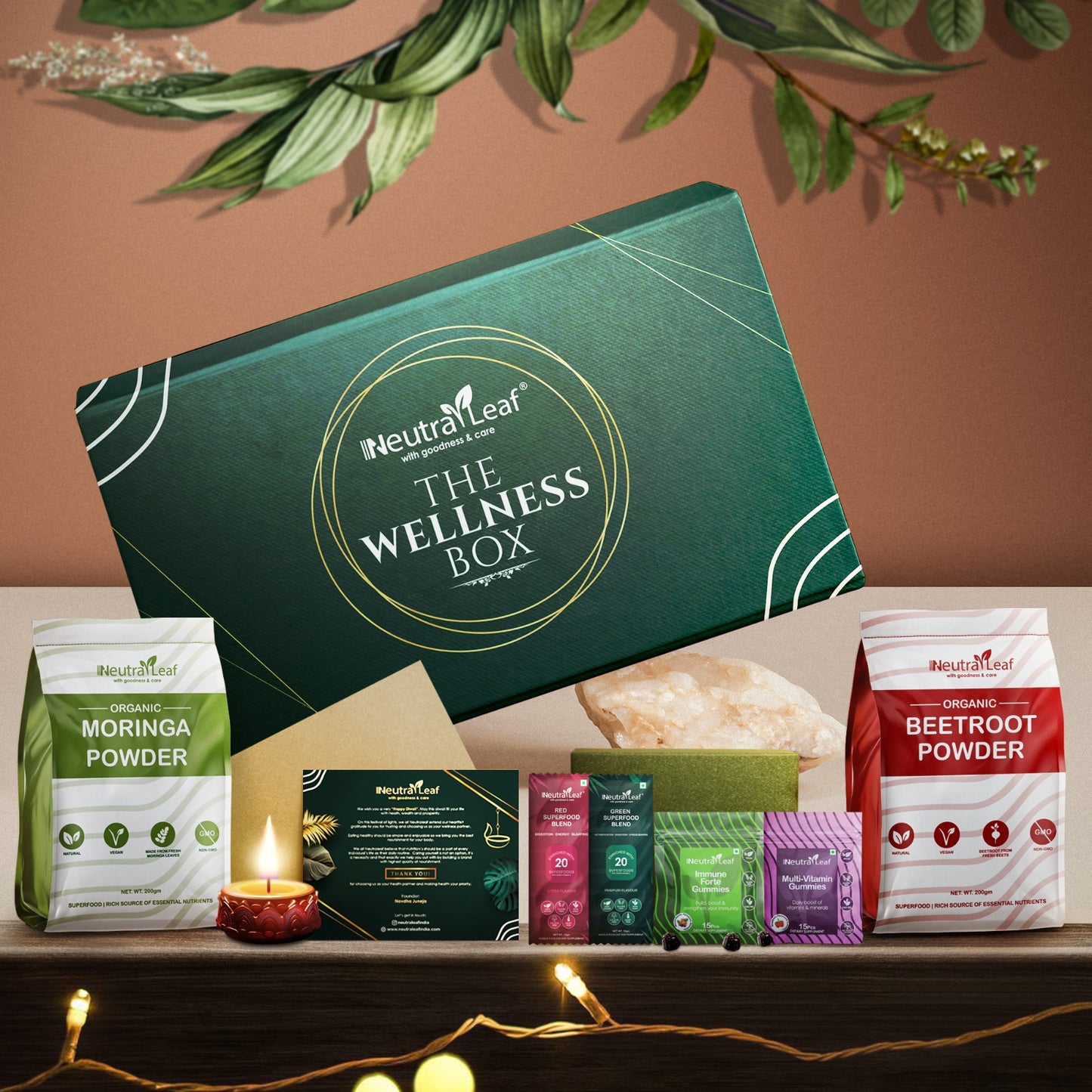 Neutraleaf Holi Special Wellness Gift Box | Boosts Immunity & Metabolism | Good for Hair & Skin|  Boosts Energy | Supports Digestion