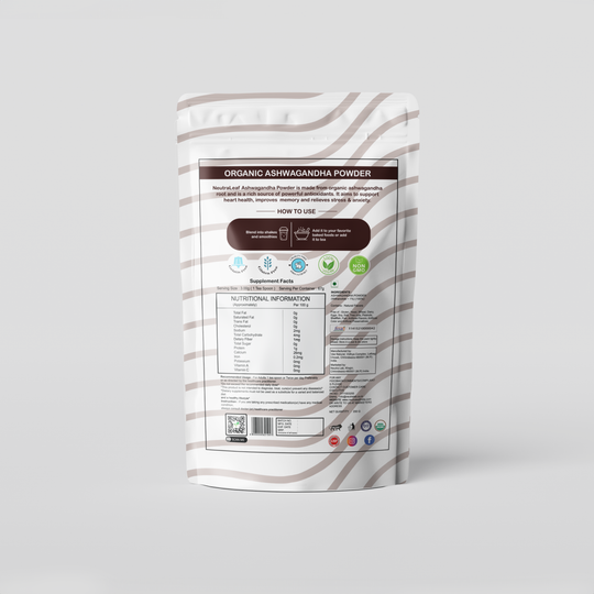 Neutraleaf Ashwagandha Powder – The Ultimate Superfood for Stress Relief, Strength, and Vitality