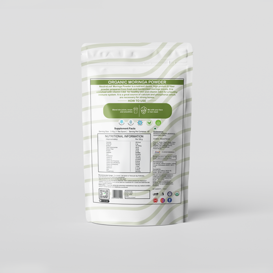 NeutraLeaf Organic Moringa Powder | Immunity Booster| Improves Digestion & Weight Management | Good for Hair & Skin| Protein Rich