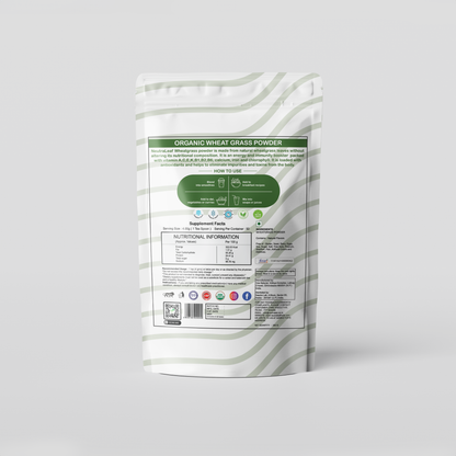 NeutraLeaf Organic Wheat Grass Powder | Healthy Metabolism |  Energy |  Detox |  Immunity Booster | Skin Health