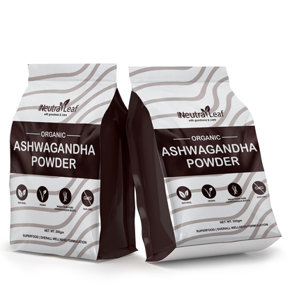 NeutraLeaf Organic Ashwagandha Root Powder | 200 Grams | Helps Fight Anxiety and Stress