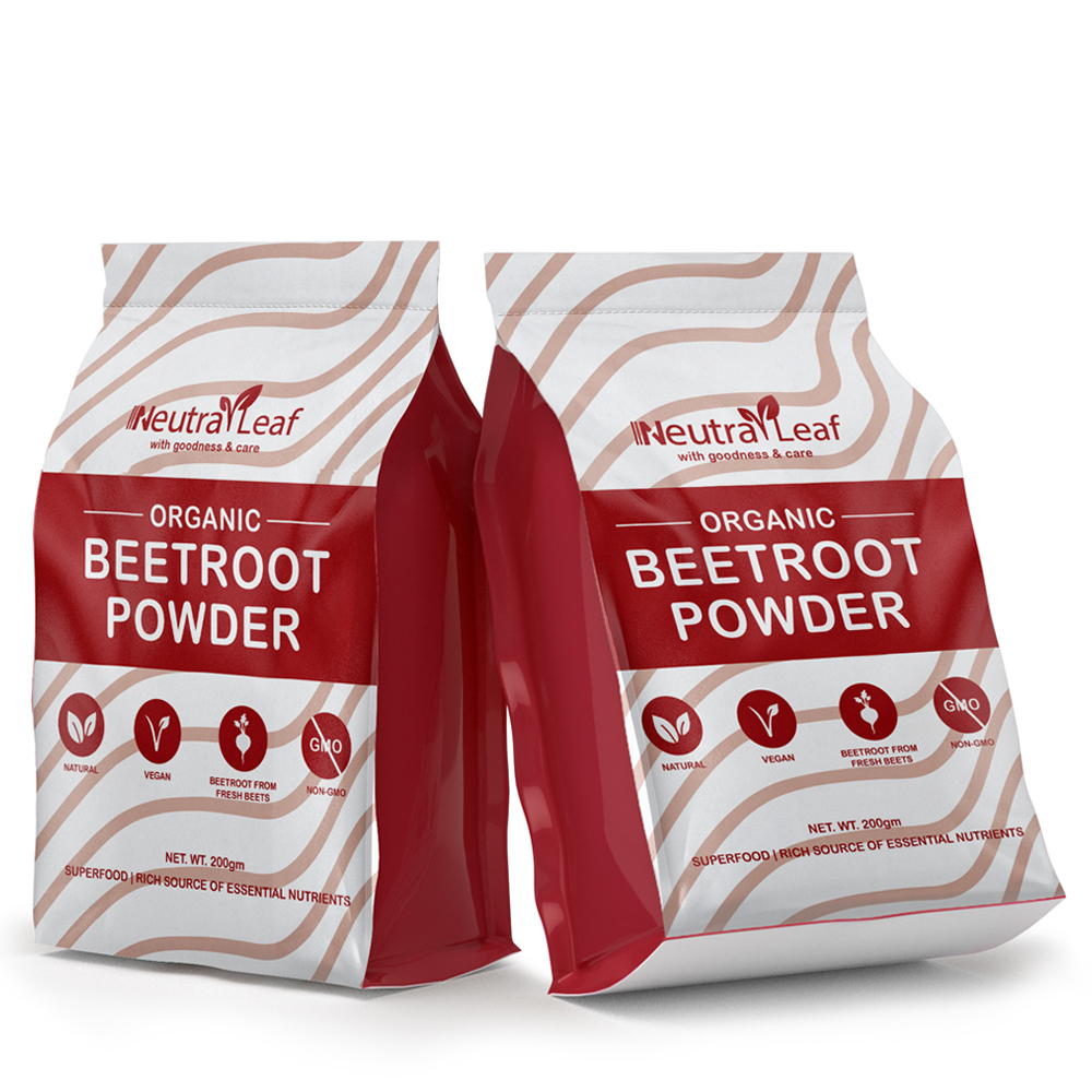 NeutraLeaf Organic Beetroot Powder | 200g | Help With Skin Glow & Improves Hair | Helps Build Muscle | Boosts Energy & Gut Health