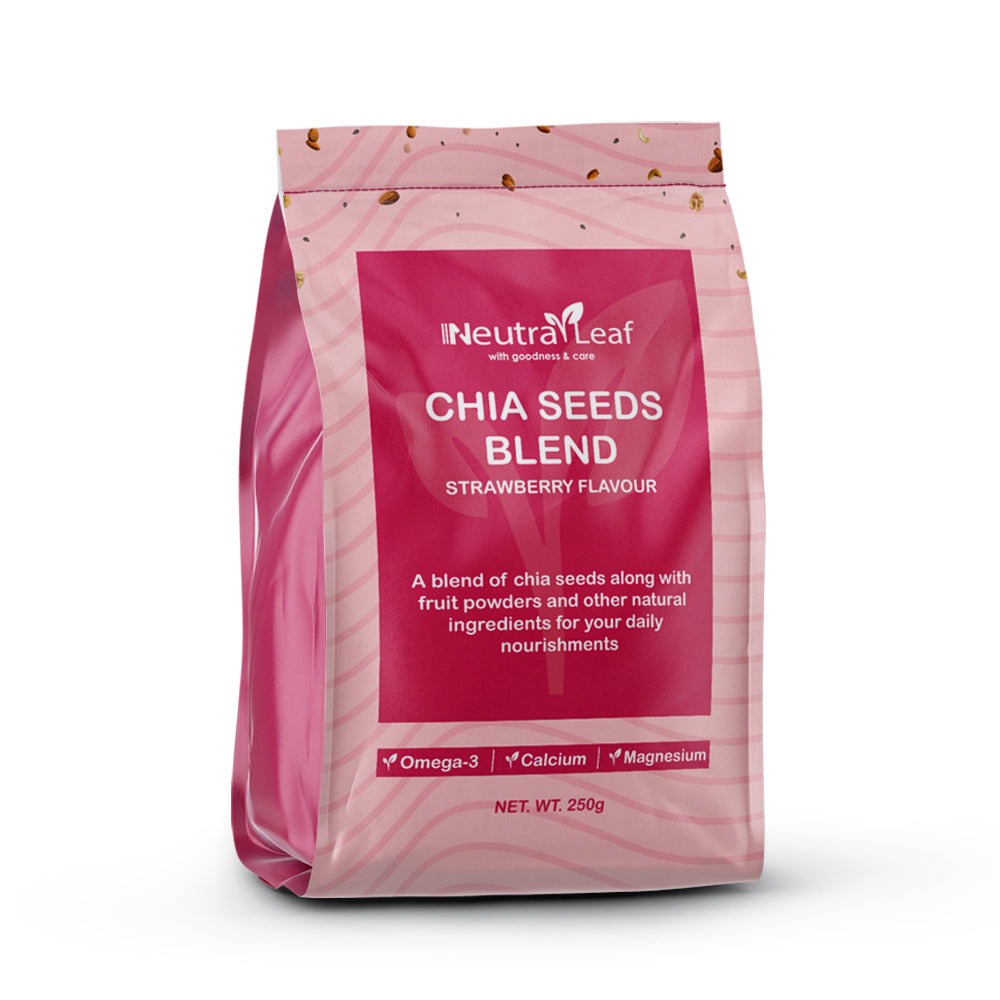 Chia Seeds Blend - A healthy mix of whole chia seeds & real fruit powders.