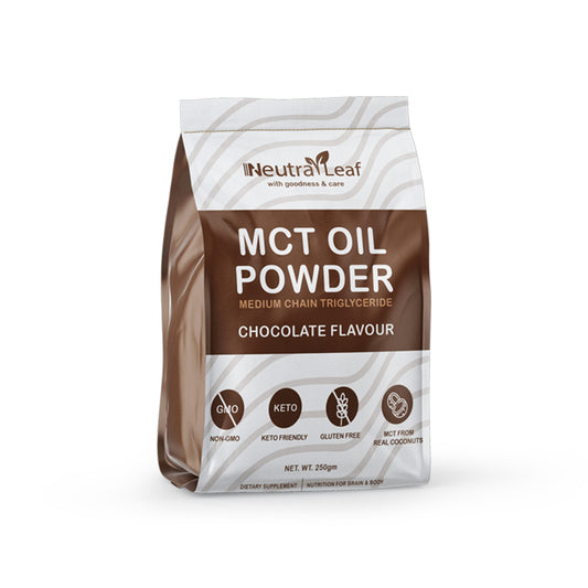 NeutraLeaf MCT Oil Powder | Helps To Get Slim | Instant Energy and Focus | Keto & Paleo Friendly | Improves Brain Function | 250gm