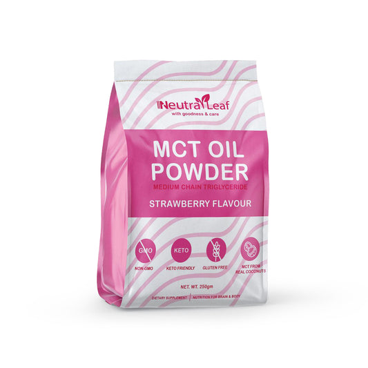 NeutraLeaf MCT Oil Powder | Helps To Get Slim | Instant Energy and Focus |  Keto & Paleo Friendly | Improves Brain Function | 250gm